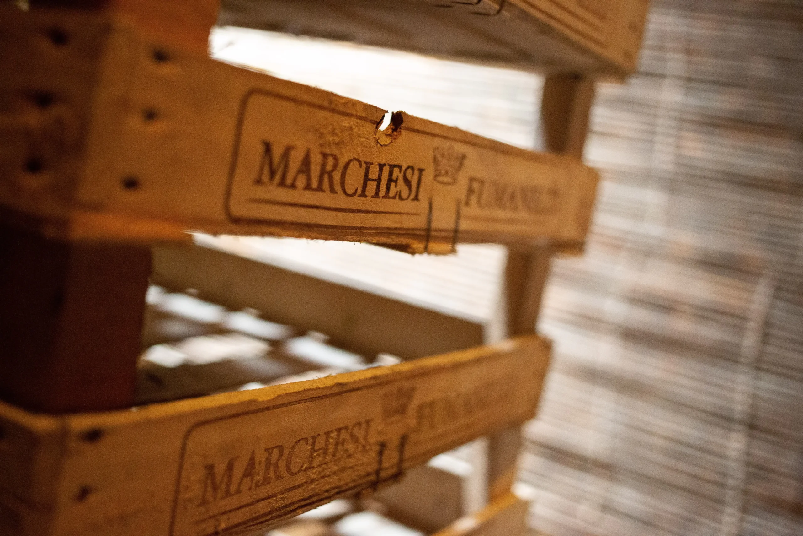 Cassette in legno Marchesi Fumanelli per la conservazione delle uve